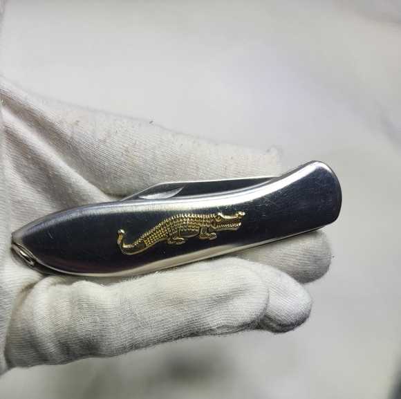 Silver Pocket Knife with Gold Accent - Picture 13 of 14